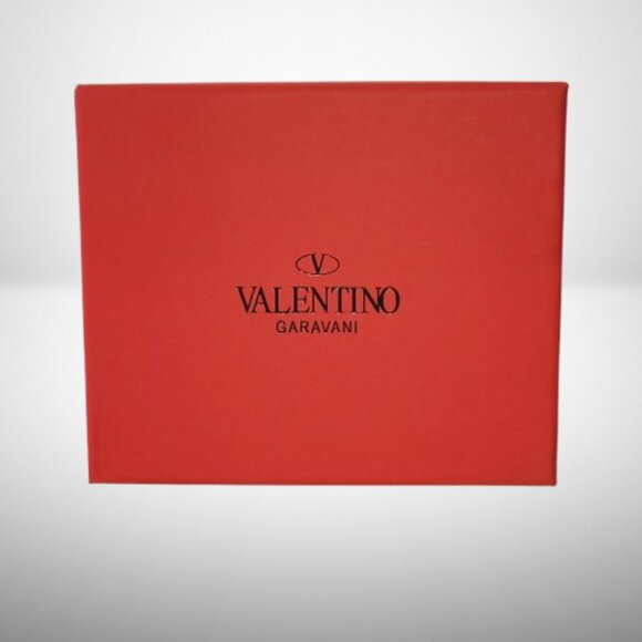 VALENTINO COMPACT VLOGO SIGNATURE BLACK GRAINY CALFSKIN WALLET - Picture 7 of 7